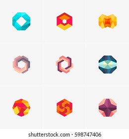 Modern colorful abstract vector logo or element design. Best for identity and logotypes. Simple shape.
