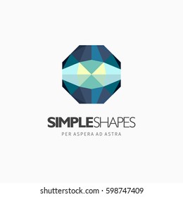 Modern colorful abstract vector logo or element design. Best for identity and logotypes. Simple shape.
