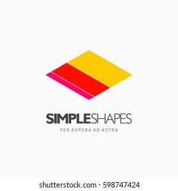 Modern colorful abstract vector logo or element design. Best for identity and logotypes. Simple shape.
