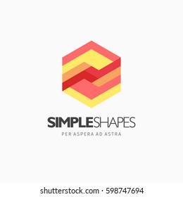 Modern colorful abstract vector logo or element design. Best for identity and logotypes. Simple shape.
