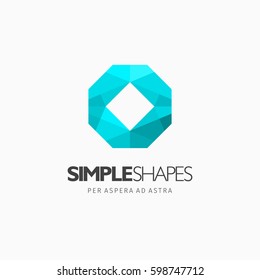 Modern colorful abstract vector logo or element design. Best for identity and logotypes. Simple shape.
