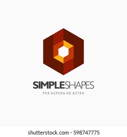 Modern colorful abstract vector logo or element design. Best for identity and logotypes. Simple shape.
