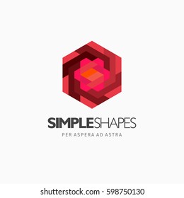 Modern colorful abstract vector logo or element design. Best for identity and logotypes. Simple shape.
