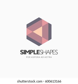 Modern colorful abstract vector logo or element design. Best for identity and logotypes. Simple shape.
