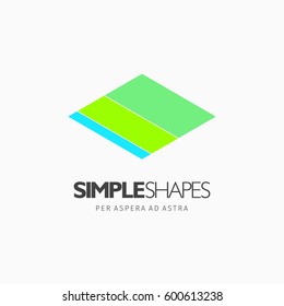 Modern colorful abstract vector logo or element design. Best for identity and logotypes. Simple shape.
