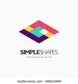 Modern colorful abstract vector logo or element design. Best for identity and logotypes. Simple shape.
