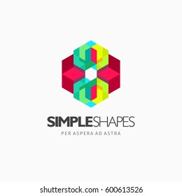 Modern colorful abstract vector logo or element design. Best for identity and logotypes. Simple shape.
