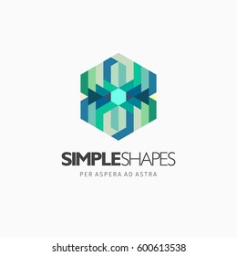 Modern colorful abstract vector logo or element design. Best for identity and logotypes. Simple shape.
