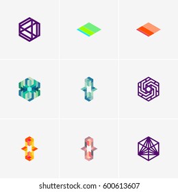 Modern colorful abstract vector logo or element design. Best for identity and logotypes. Simple shape.
