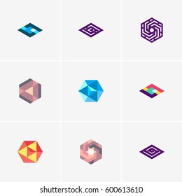 Modern colorful abstract vector logo or element design. Best for identity and logotypes. Simple shape.
