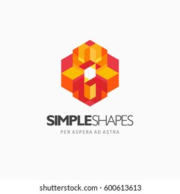 Modern colorful abstract vector logo or element design. Best for identity and logotypes. Simple shape.
