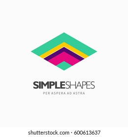Modern colorful abstract vector logo or element design. Best for identity and logotypes. Simple shape.
