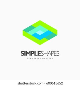 Modern colorful abstract vector logo or element design. Best for identity and logotypes. Simple shape.
