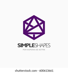 Modern colorful abstract vector logo or element design. Best for identity and logotypes. Simple shape.
