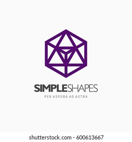 Modern colorful abstract vector logo or element design. Best for identity and logotypes. Simple shape.
