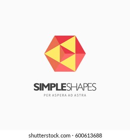 Modern colorful abstract vector logo or element design. Best for identity and logotypes. Simple shape.
