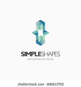 Modern colorful abstract vector logo or element design. Best for identity and logotypes. Simple shape.
