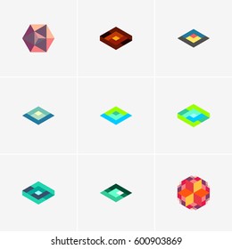 Modern colorful abstract vector logo or element design. Best for identity and logotypes. Simple shape.
