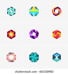 Modern colorful abstract vector logo or element design. Best for identity and logotypes. Simple shape.
