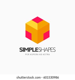 Modern colorful abstract vector logo or element design. Best for identity and logotypes. Simple shape.
