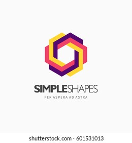Modern colorful abstract vector logo or element design. Best for identity and logotypes. Simple shape.
