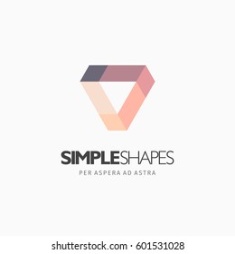 Modern colorful abstract vector logo or element design. Best for identity and logotypes. Simple shape.
