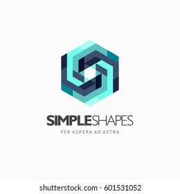 Modern colorful abstract vector logo or element design. Best for identity and logotypes. Simple shape.
