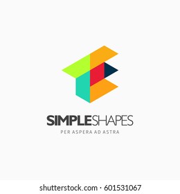 Modern colorful abstract vector logo or element design. Best for identity and logotypes. Simple shape.

