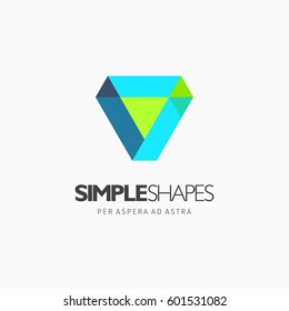 Modern colorful abstract vector logo or element design. Best for identity and logotypes. Simple shape.
