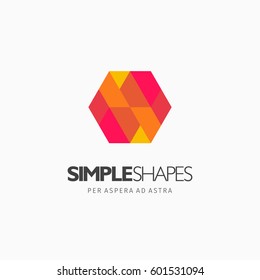Modern colorful abstract vector logo or element design. Best for identity and logotypes. Simple shape.
