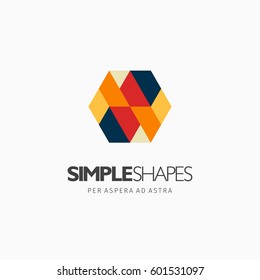 Modern colorful abstract vector logo or element design. Best for identity and logotypes. Simple shape.
