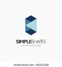 Modern colorful abstract vector logo or element design. Best for identity and logotypes. Simple shape.
