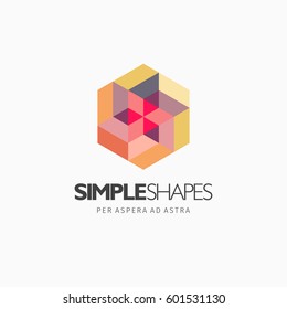 Modern colorful abstract vector logo or element design. Best for identity and logotypes. Simple shape.
