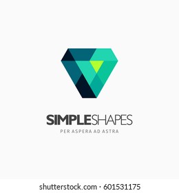 Modern colorful abstract vector logo or element design. Best for identity and logotypes. Simple shape.
