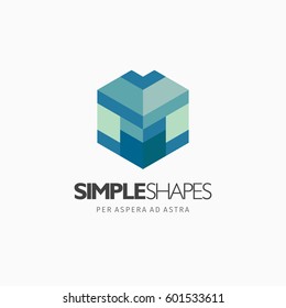 Modern colorful abstract vector logo or element design. Best for identity and logotypes. Simple shape.
