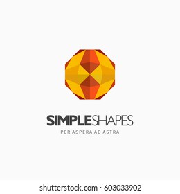 Modern colorful abstract vector logo or element design. Best for identity and logotypes. Simple shape.
