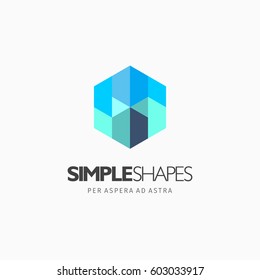 Modern colorful abstract vector logo or element design. Best for identity and logotypes. Simple shape.
