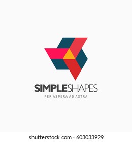 Modern colorful abstract vector logo or element design. Best for identity and logotypes. Simple shape.
