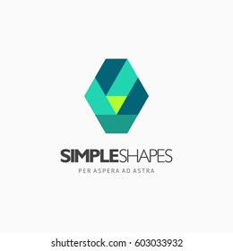 Modern colorful abstract vector logo or element design. Best for identity and logotypes. Simple shape.
