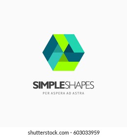Modern colorful abstract vector logo or element design. Best for identity and logotypes. Simple shape.

