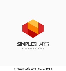 Modern colorful abstract vector logo or element design. Best for identity and logotypes. Simple shape.
