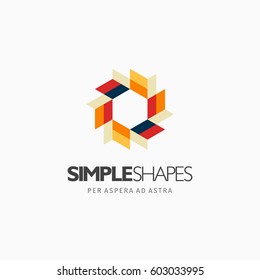 Modern colorful abstract vector logo or element design. Best for identity and logotypes. Simple shape.
