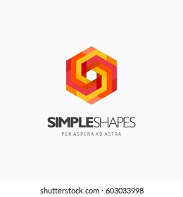 Modern colorful abstract vector logo or element design. Best for identity and logotypes. Simple shape.
