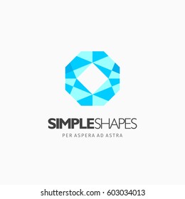 Modern colorful abstract vector logo or element design. Best for identity and logotypes. Simple shape.
