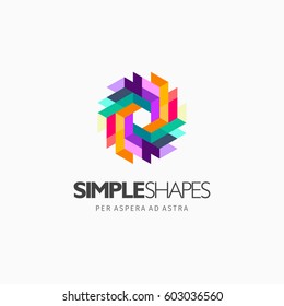 Modern colorful abstract vector logo or element design. Best for identity and logotypes. Simple shape.
