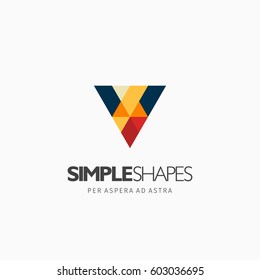Modern colorful abstract vector logo or element design. Best for identity and logotypes. Simple shape.
