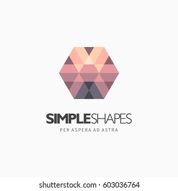 Modern colorful abstract vector logo or element design. Best for identity and logotypes. Simple shape.

