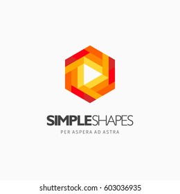Modern colorful abstract vector logo or element design. Best for identity and logotypes. Simple shape.
