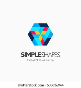 Modern colorful abstract vector logo or element design. Best for identity and logotypes. Simple shape.
