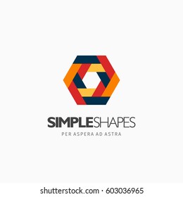 Modern colorful abstract vector logo or element design. Best for identity and logotypes. Simple shape.
